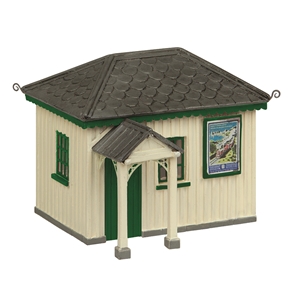 (image for) 44-0190B Narrow Gauge Platform Waiting Room - Green & Cream